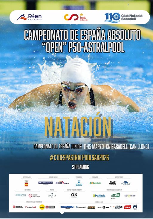 💙 Destacada participación del Club Natación Bahía de Cádiz en el Campeonato de España Absoluto-Junior de Sabadell